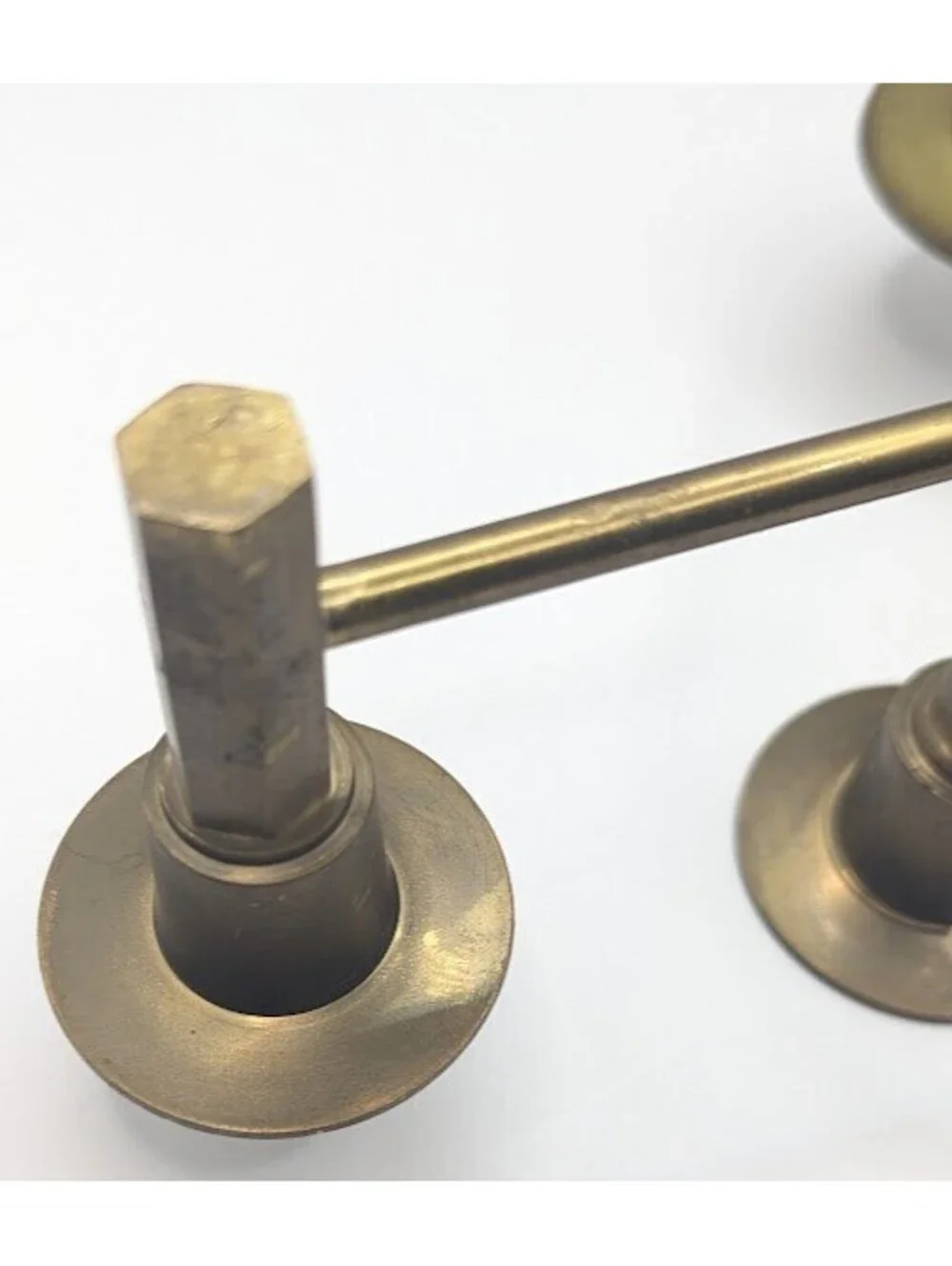 Vintage Brass Tripod Candelabra Mid Century Modern Candle Holder Made in India